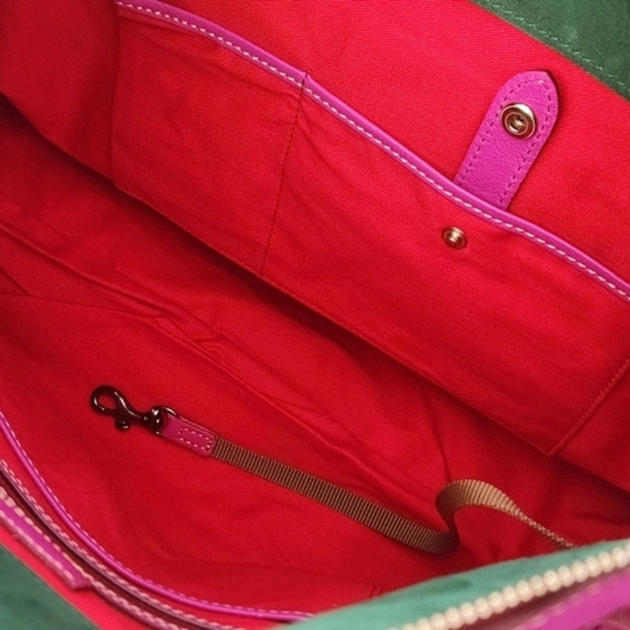 NWT RARE DOONEY & BOURKE SMITH FLORENTINE LEATHER BAG IN VIOLET PINK - Picture 9 of 12